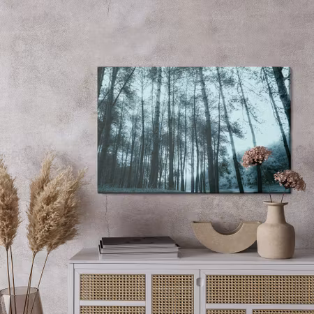 Canvastavla - Birch tree forest