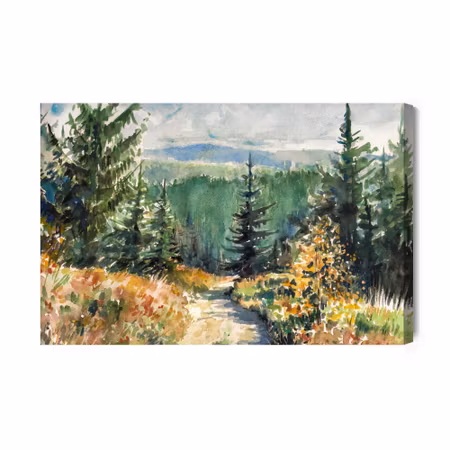 Canvastavla - Landscape with mountains