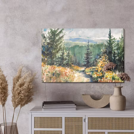 Canvastavla - Landscape with mountains