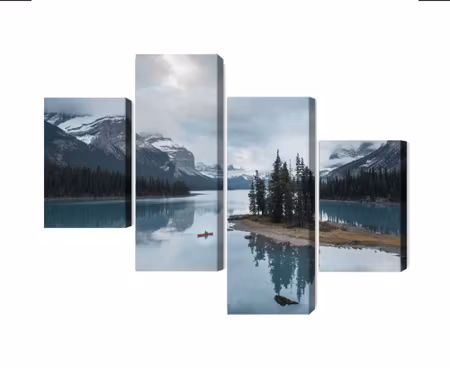 Canvastavla - Ghost island in jasper national park,