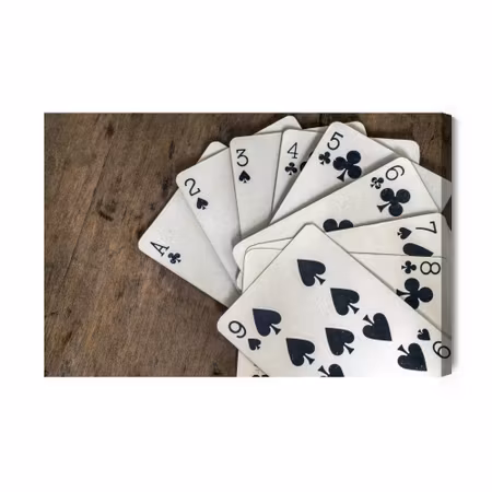 Canvastavla - Cards with black symbols