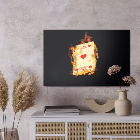 Canvastavla - Ace in flames