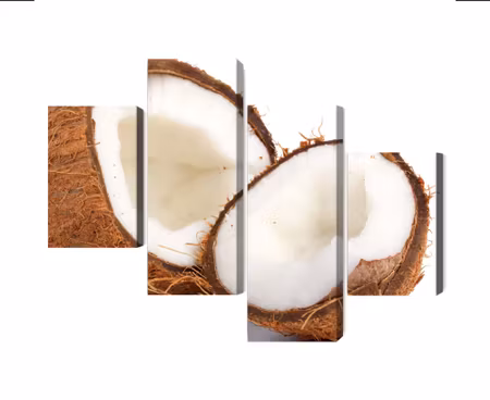 Canvastavla - Coconut halves