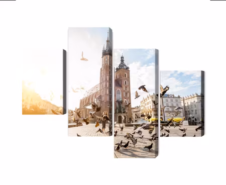 Canvastavla - St. mary&#039;s basilica at sunrise