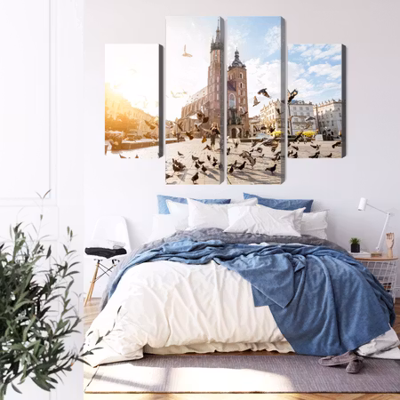 Canvastavla - St. mary&#039;s basilica at sunrise