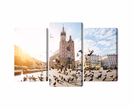 Canvastavla - St. mary&#039;s basilica at sunrise