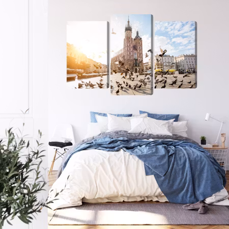 Canvastavla - St. mary&#039;s basilica at sunrise