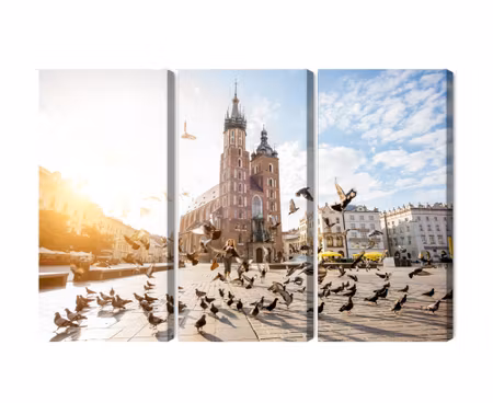 Canvastavla - St. mary&#039;s basilica at sunrise