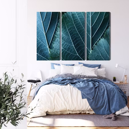 Canvastavla - Leaves in a macro scale with a 3d effect