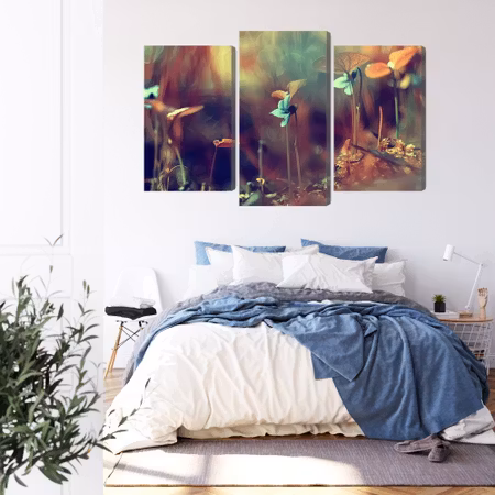 Canvastavla - Delicate plants on a macro scale