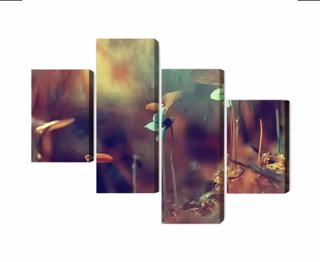 Canvastavla - Delicate plants on a macro scale