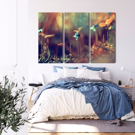 Canvastavla - Delicate plants on a macro scale