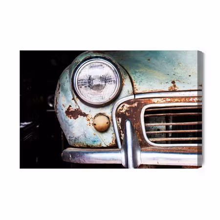Canvastavla - Front of an old vintage car