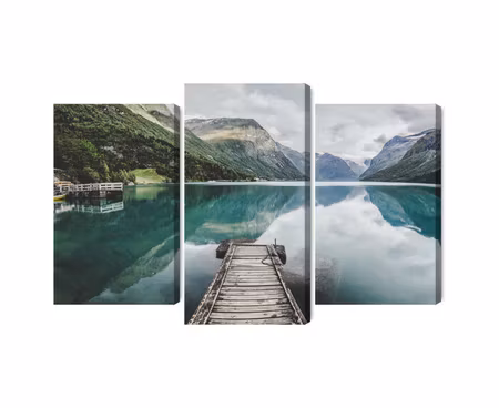 Canvastavla - View of the lovatnet lake