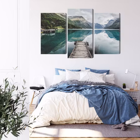 Canvastavla - View of the lovatnet lake