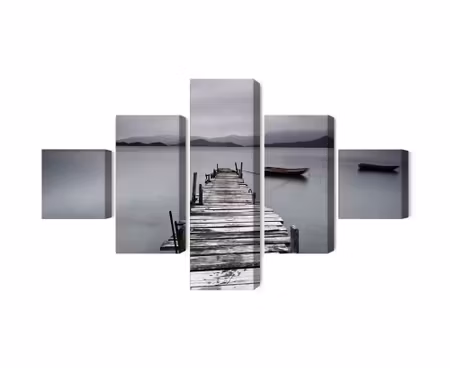 Canvastavla - Misty lake