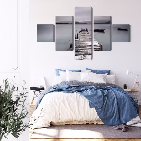 Canvastavla - Misty lake