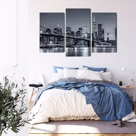 Canvastavla - Panorama of new york at night