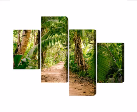 Canvastavla - Path in a tropical 3d forest