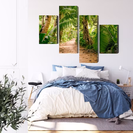 Canvastavla - Path in a tropical 3d forest