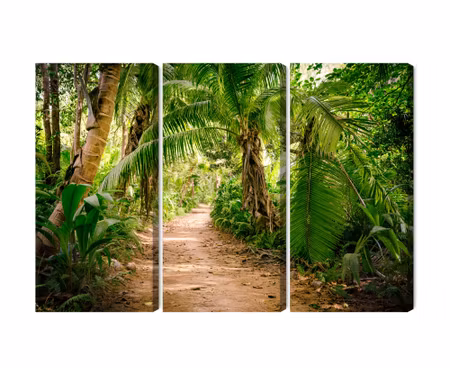 Canvastavla - Path in a tropical 3d forest