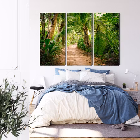 Canvastavla - Path in a tropical 3d forest