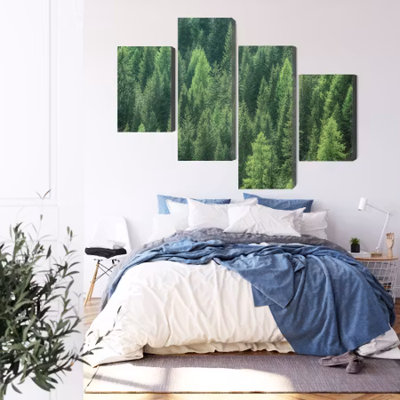 Canvastavla - 3d green forest view