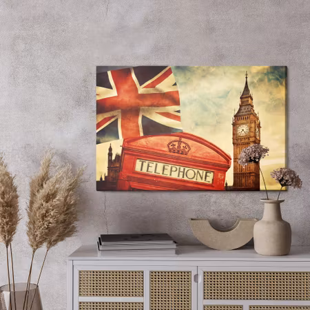 Canvastavla - London symbols in vintage style
