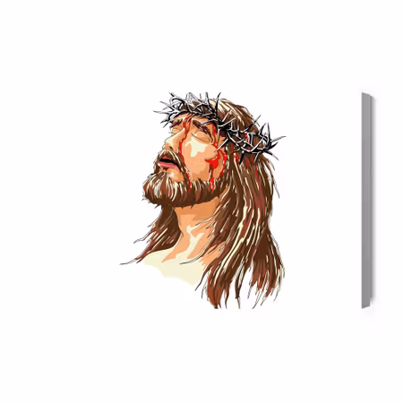 Canvastavla - Christ in the crown of thorns