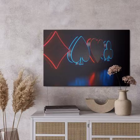 Canvastavla - Futuristic card symbols