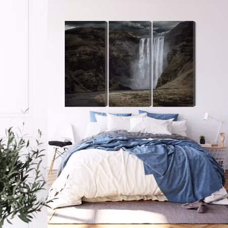Canvastavla - The majestic skógafoss waterfall