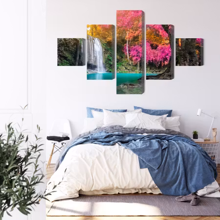 Canvastavla - A beautiful forest waterfall