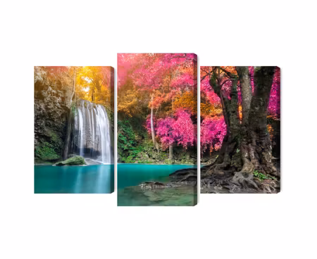 Canvastavla - A beautiful forest waterfall