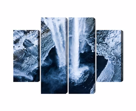 Canvastavla - Winter waterfall