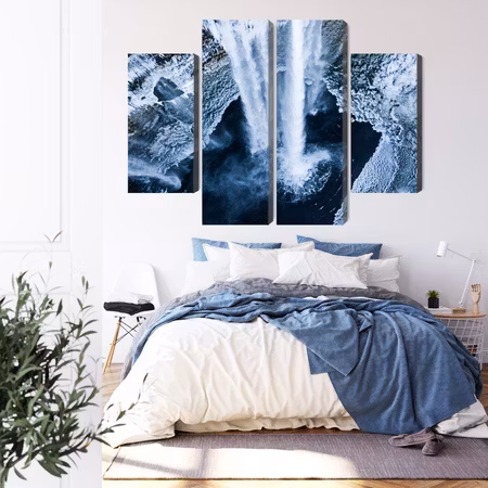 Canvastavla - Winter waterfall