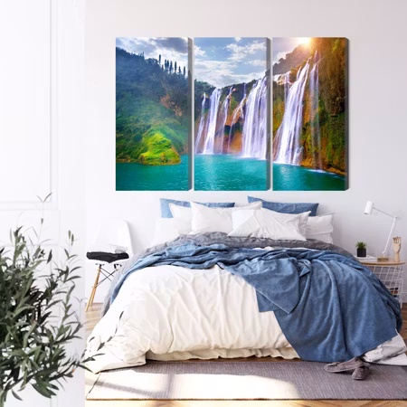 Canvastavla - The waterfall in luoping