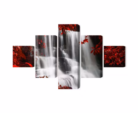 Canvastavla - Man daeng waterfall