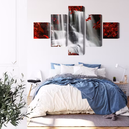 Canvastavla - Man daeng waterfall