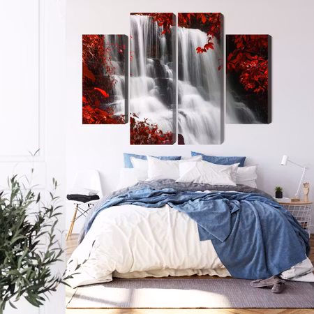 Canvastavla - Man daeng waterfall
