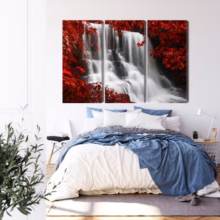 Canvastavla - Man daeng waterfall