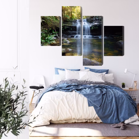 Canvastavla - A waterfall in the bush