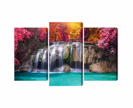 Canvastavla - A waterfall in the deep forest