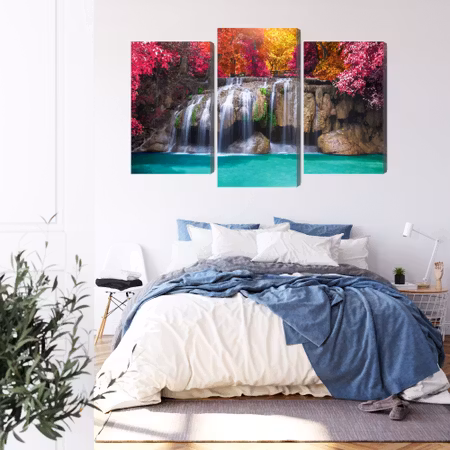 Canvastavla - A waterfall in the deep forest