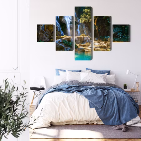 Canvastavla - Kuang si waterfall