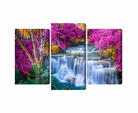 Canvastavla - A waterfall in the fall season