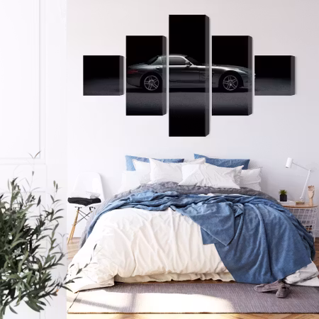 Canvastavla - Sports car on a dark background