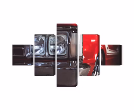 Canvastavla - Headlight on an old car