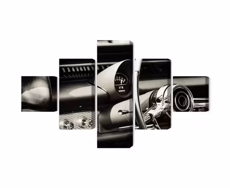 Canvastavla - The dashboard in a classic car