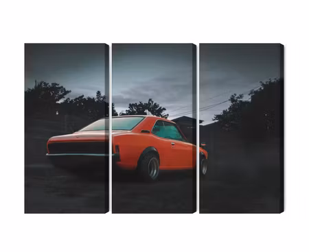 Canvastavla - Orange retro car