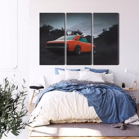 Canvastavla - Orange retro car